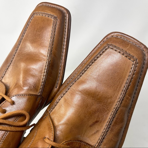 Democrata square toe leather shoe lace up size 43 or US size 10 - Picture 8 of 16